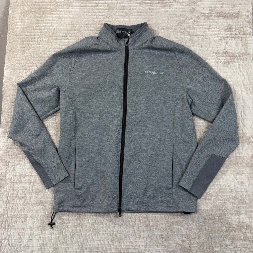 Greyson‎ Mens Full Zip Jacket Gray The Cosmopolitan Las Vegas Golf Large L
